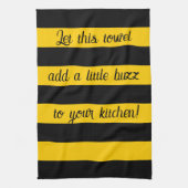 Grappig citaat Bijen Classic Bumble Bee Stripes Theedoek (Verticaal)