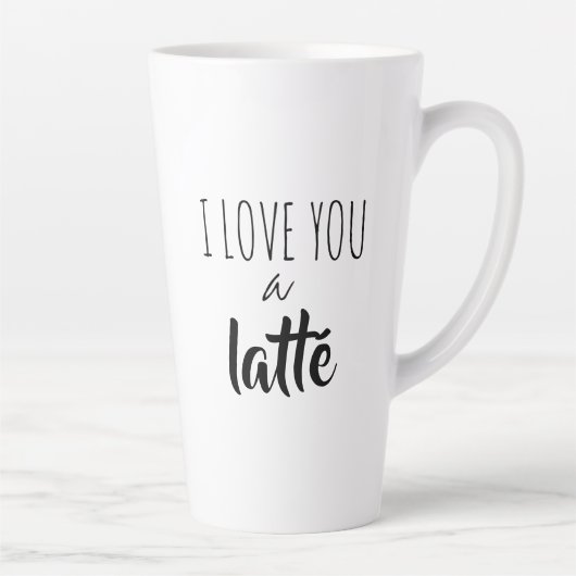 Grappig citaat dat ik van je hou. latte mok (Rechts)