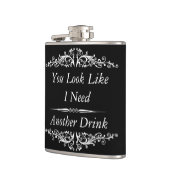 grappig citaat, drink citaten heupfles (Links)