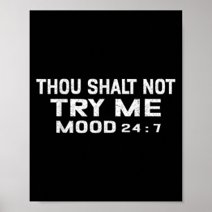 Grappig citaat Graphic Je zult me niet proberen, M Poster