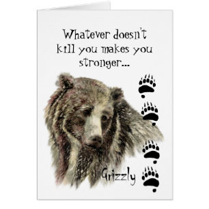 Grappig citaat Grizzly Beer Dood je Humor