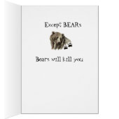 Grappig citaat Grizzly Beer Dood je Humor (Binnen (Rechts))