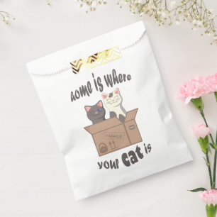 Grappig citaat Home is waar je kat is Bedankzakje