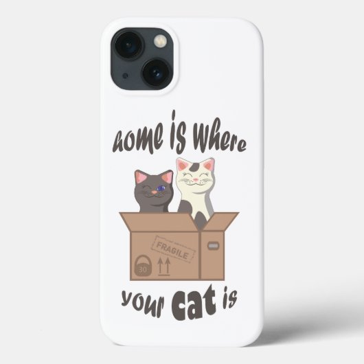 Grappig citaat Home is waar je kat is Case-Mate iPhone Case (Achterkant)