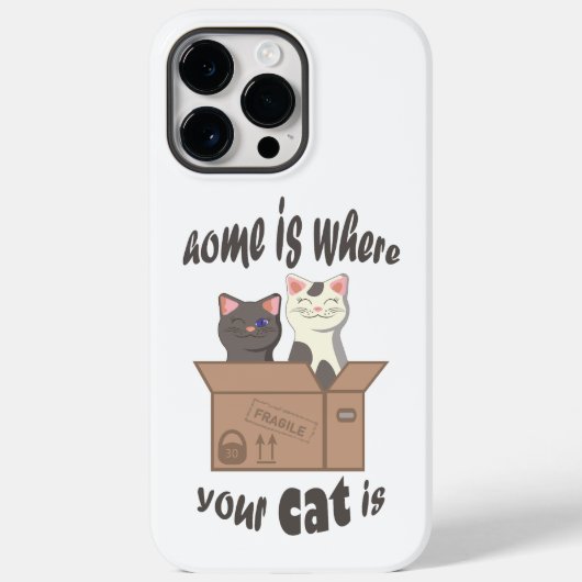 Grappig citaat Home is waar je kat is Case-Mate iPhone Case (Achterkant)
