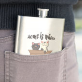 Grappig citaat Home is waar je kat is Flacon (Voorbeeld)