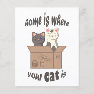 Grappig citaat Home is waar je kat is Flyer