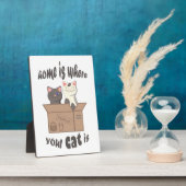 Grappig citaat Home is waar je kat is Fotoplaat (Zijkant)