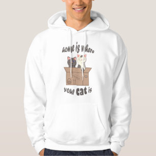 Grappig citaat Home is waar je kat is Hoodie