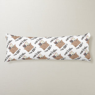 Grappig citaat Home is waar je kat is Lichaamskussen