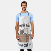 Grappig citaat Home is waar je kat is Schort (Gedragen)