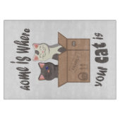 Grappig citaat Home is waar je kat is Snijplank (Voorkant)