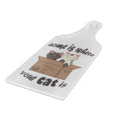 Grappig citaat Home is waar je kat is Snijplank (Hoek)