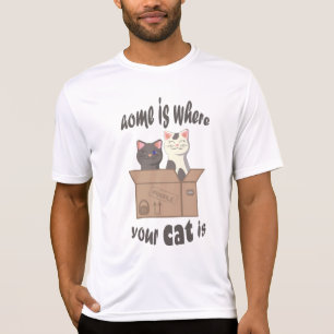 Grappig citaat Home is waar je kat is T-shirt