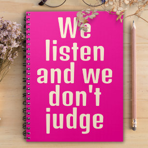 Grappig citaat hot pink notitieboek