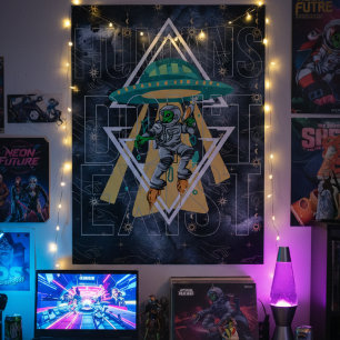 Grappig citaat Humans bestaan niet de ruimte die a Poster