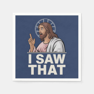 Grappig citaat Jesus Meme Ik zag dat Christelijke  Servet
