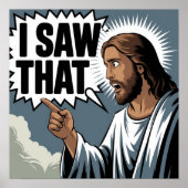 Grappig citaat Jezus Meme dat ik dat Christelijk z Poster (Voorkant)