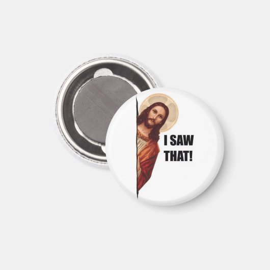 Grappig citaat: Jezus Meme, ik zag dat Jezus Magneet (Voorkant / Achterkant)