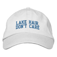 Grappig citaat Lake Hair Don't Care Blue