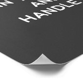 Grappig citaat over levensadvies en veerkracht poster (Hoek)