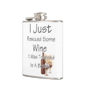 Grappig citaat over wijn, Drink Heupfles (Links)