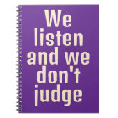 Grappig citaat paarse notitieboek (Voorkant)