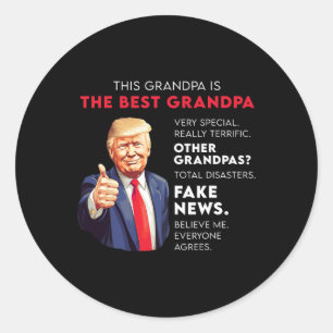 Grappig citaat van Donald Trump voor conservatieve Ronde Sticker