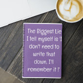 Grappig citaat voor vergeetachtige mensen om te do notitieboek