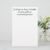 Grappig citeert briefpapier cadeauideeën voor verj (Staand voorkant)