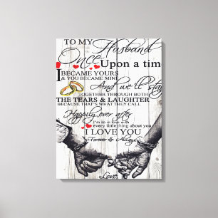 Grappig citeren aan mijn man Gift for Husband Canvas Afdruk