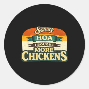 Grappig Ckyard Kippen Eigenaar Ontwerp – Urn Hen L Ronde Sticker