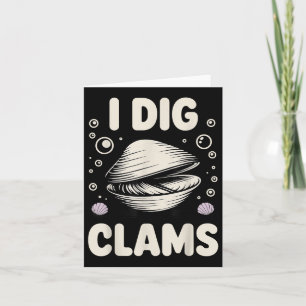 Grappig Clam Digging Design voor mannen Vrouwen Cl Kaart