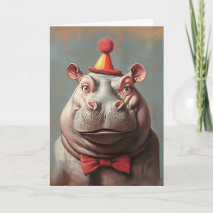 Grappig Clown Hippo portret