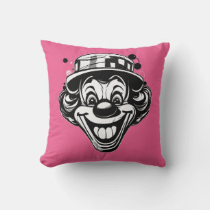 Grappig Clown Logo – Omgekeerde Pet & Uitgestoken Kussen