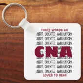 Grappig CNA Alert Custom MD/LPN/EMT/PA/RN/RT/NP Sleutelhanger (Voorkant)