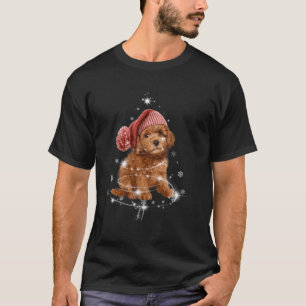 Grappig Cockapoo Rendier Santa Merry Tree kerstcad T-shirt