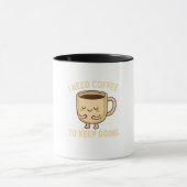 Grappig Coffee Lover Cartoon Design Mok (Midden)