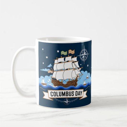 Grappig Columbus dag cadeau Koffiemok (Links)