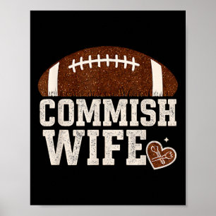 Grappig Commissie Vrouw Fantasy Football Schattige Poster