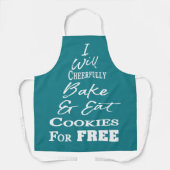 Grappig Cookie Baking Crew Blauw Blauwgroen Kerst Schort (Voorkant)
