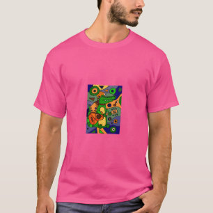Grappig Cool Alligator spelen gitaar moderne kunst T-shirt
