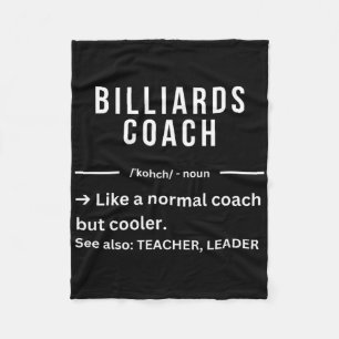 Grappig Cool Biljart Coach Quote Fleece Deken