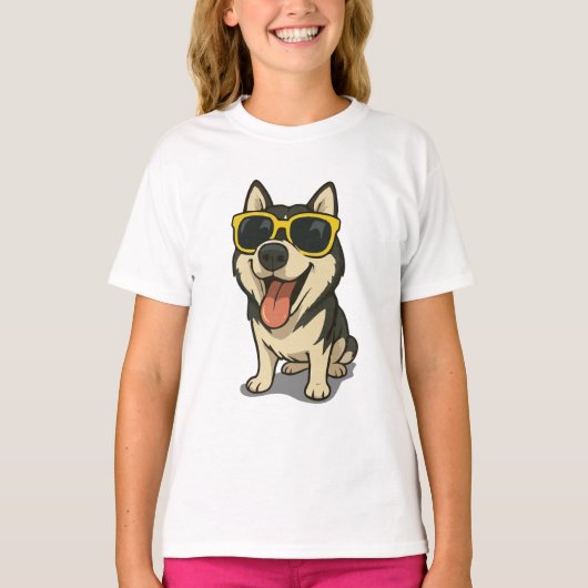 Grappig Cool Dog Kinderen T-shirt (Voorkant)