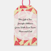 Grappig cool funky pizza patroon cadeaulabel (Achterkant)