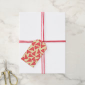 Grappig cool funky pizza patroon cadeaulabel (Met Touw)