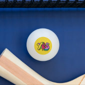 Grappig Cool Kleurrijk "JA" geel Trendy Sport Pingpongballen