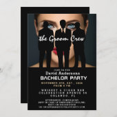 Grappig, cool, modern vrijgezellenfeest kaart (Voorkant / Achterkant)