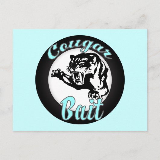 Grappig Cool Retro Cougar Bait Geeky Briefkaart (Voorkant)