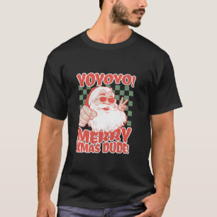 Grappig Cool Santa Clause Hipster Dude Trendy Chri T-shirt